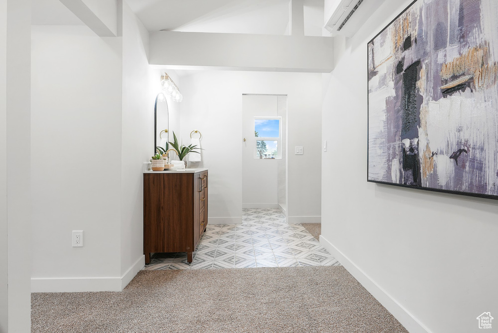 Corridor with baseboards