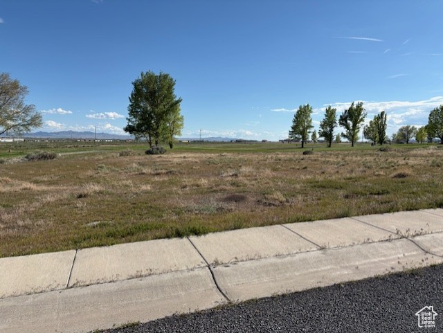 View of yard featuring a view of countryside