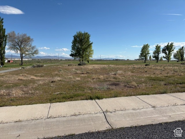 View of yard featuring a view of countryside