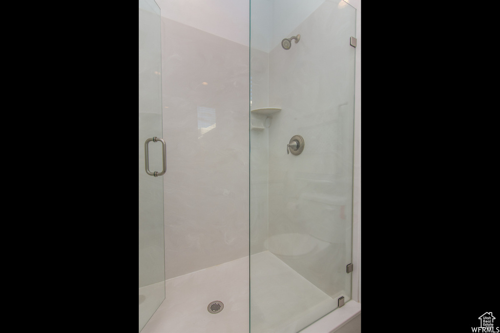 Bathroom with a stall shower