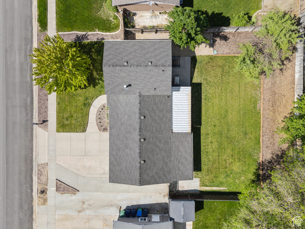 View from above of property