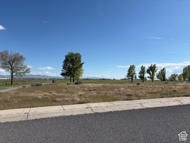 View of yard featuring a view of countryside