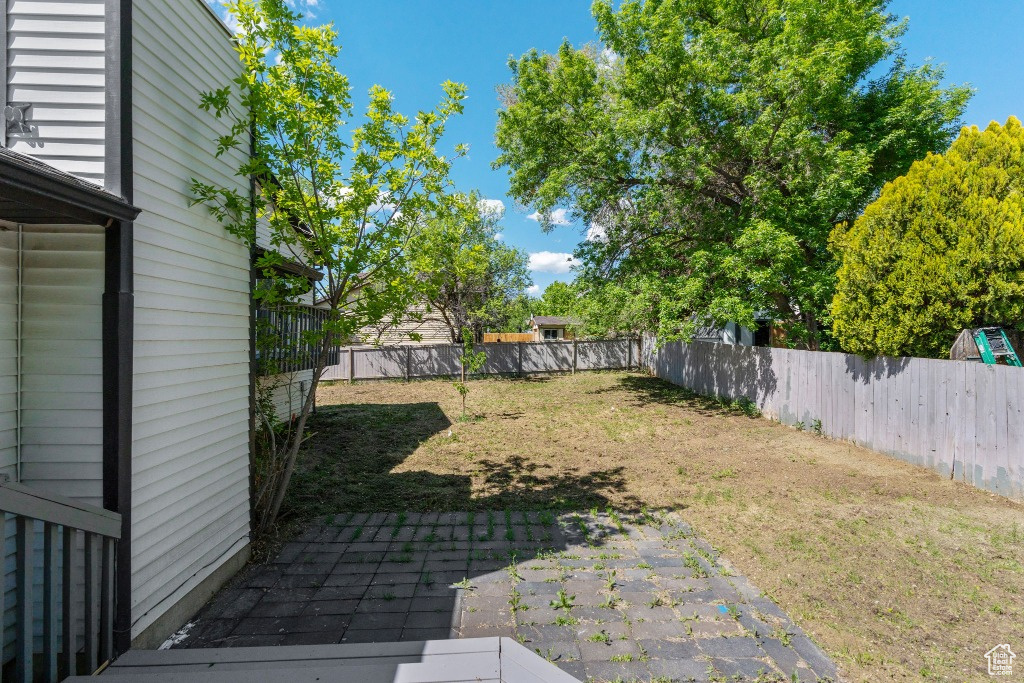 View of yard with a patio area