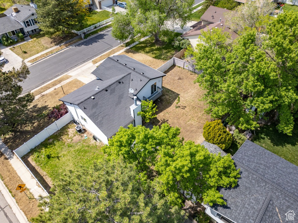 Aerial view of residential area