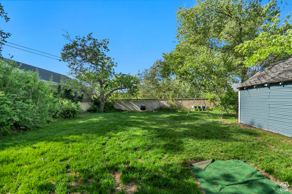View of grassy yard