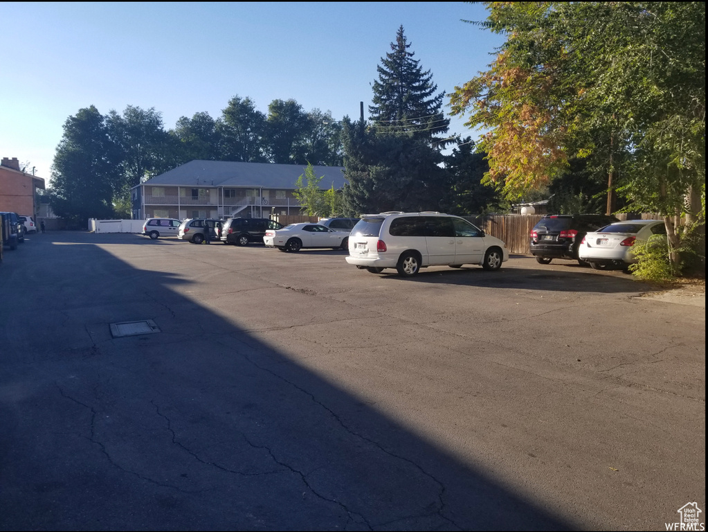 View of uncovered parking lot