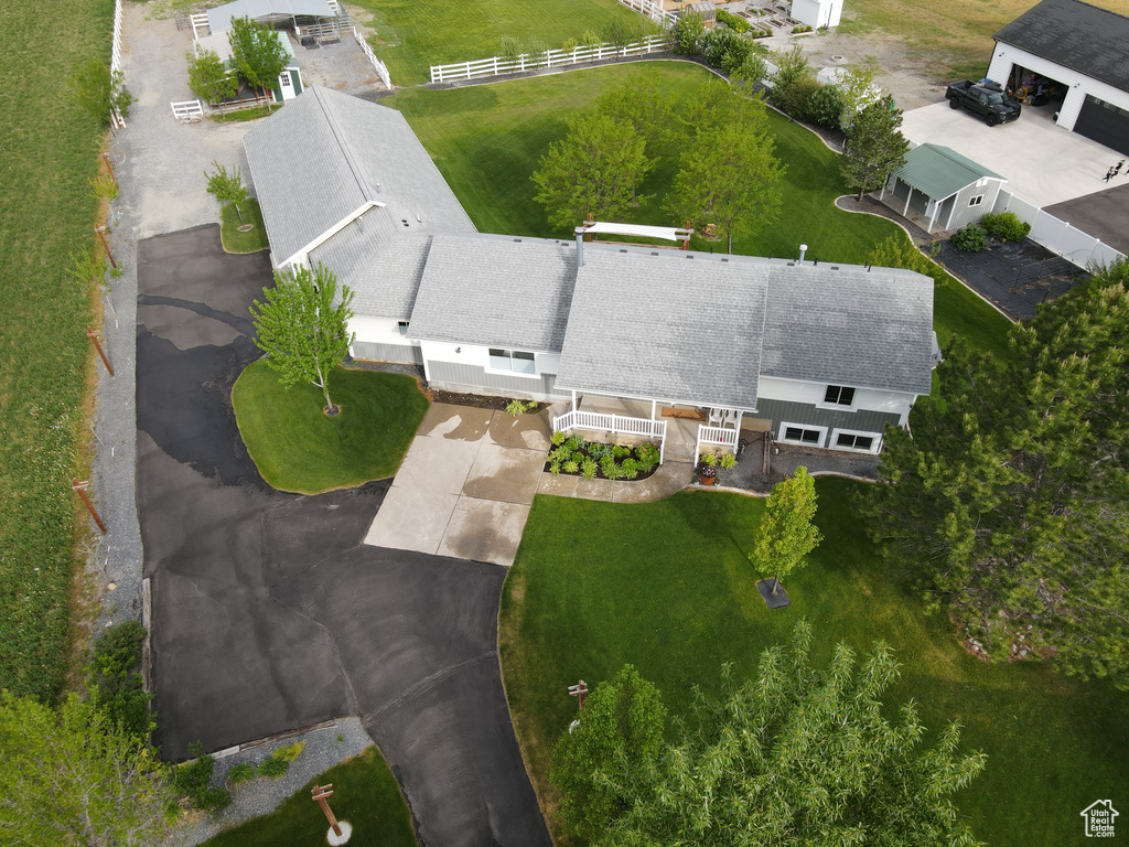 View from above of property