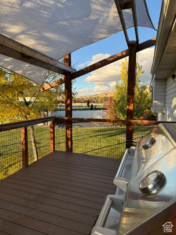 View of wooden terrace