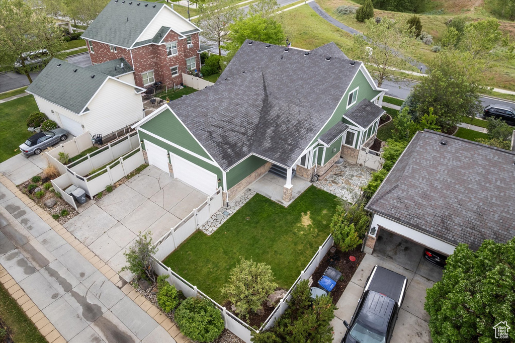 View from above of property