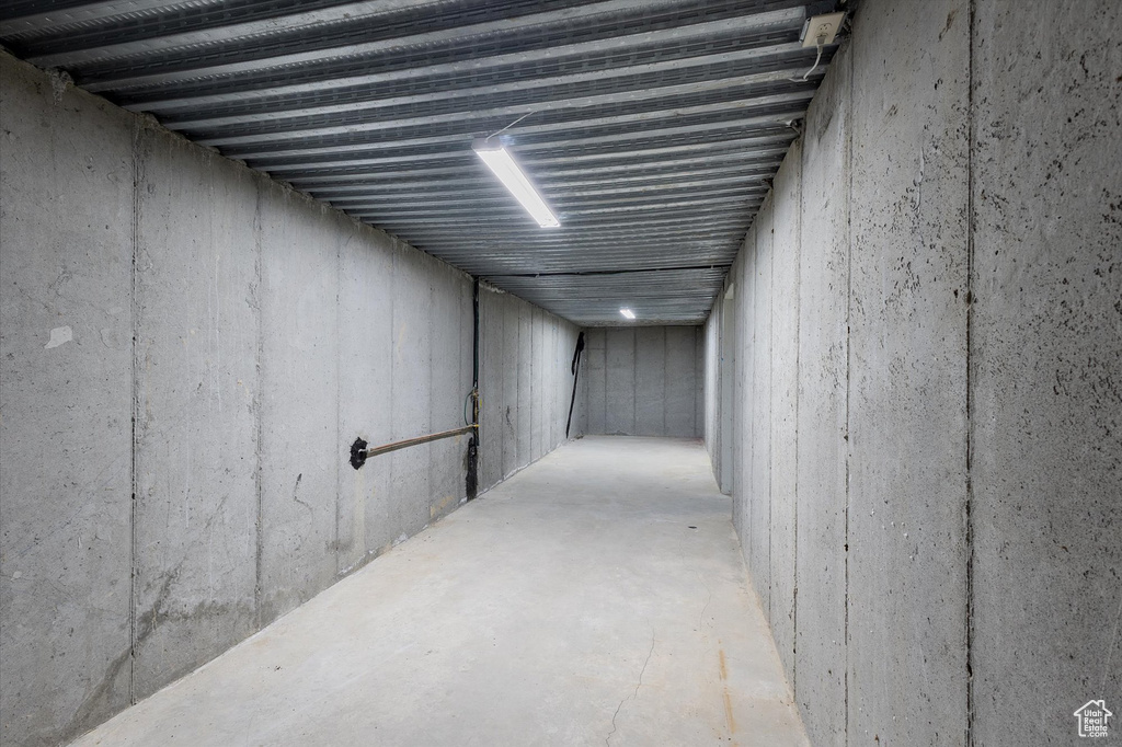 View of unfinished below grade area