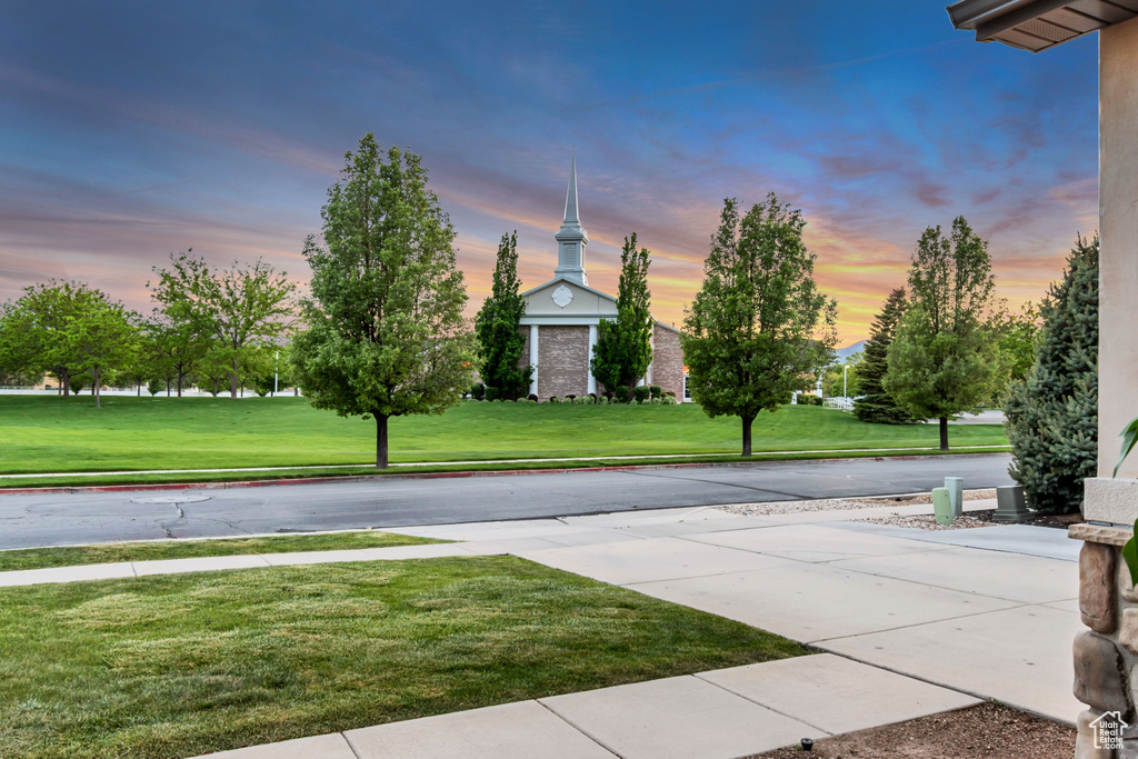 View of grassy yard