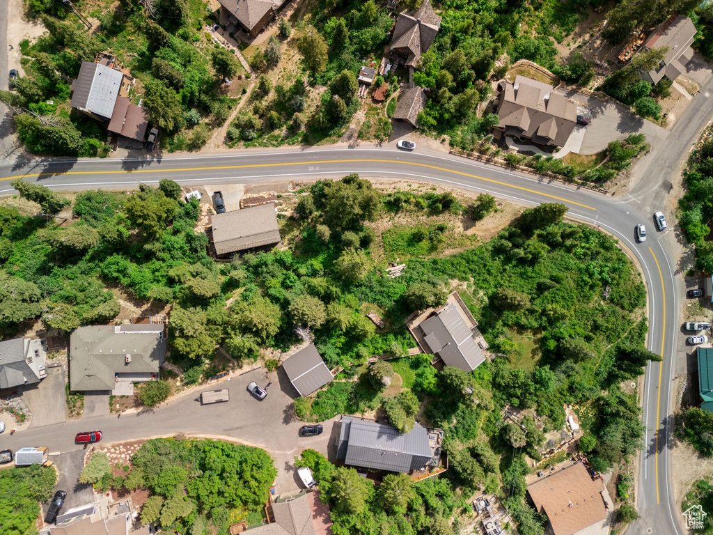 Aerial view of property\\\'s location with nearby suburban area