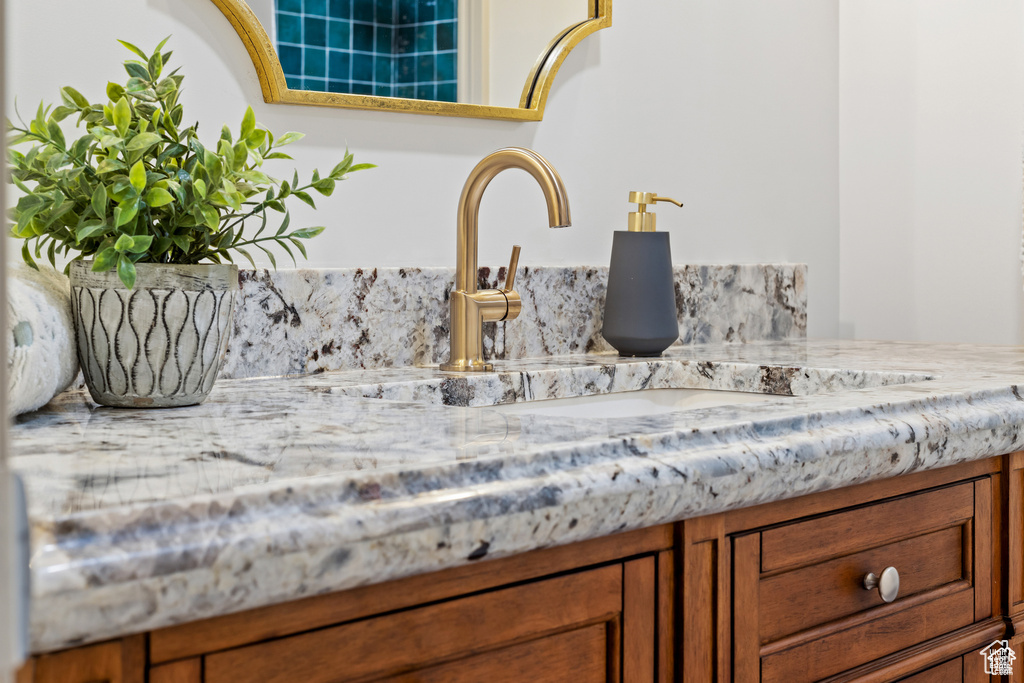 Bathroom view of vanity