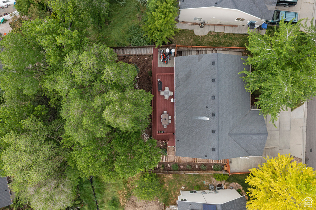 View from above of property