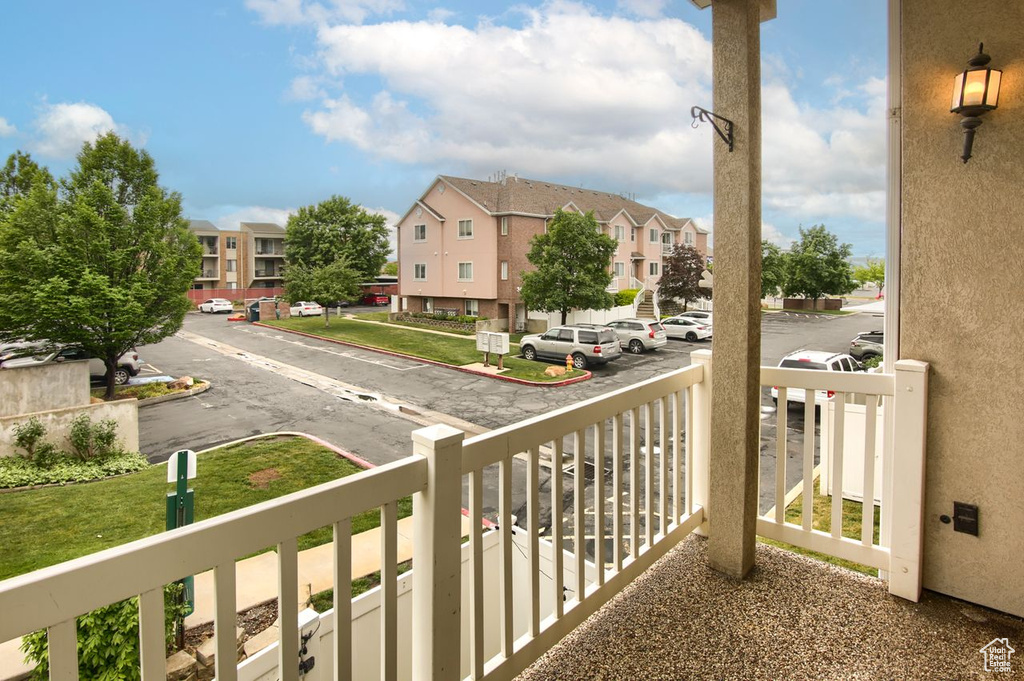 Balcony with a residential view