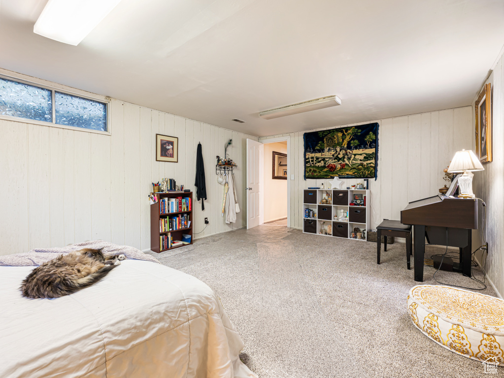 View of carpeted bedroom