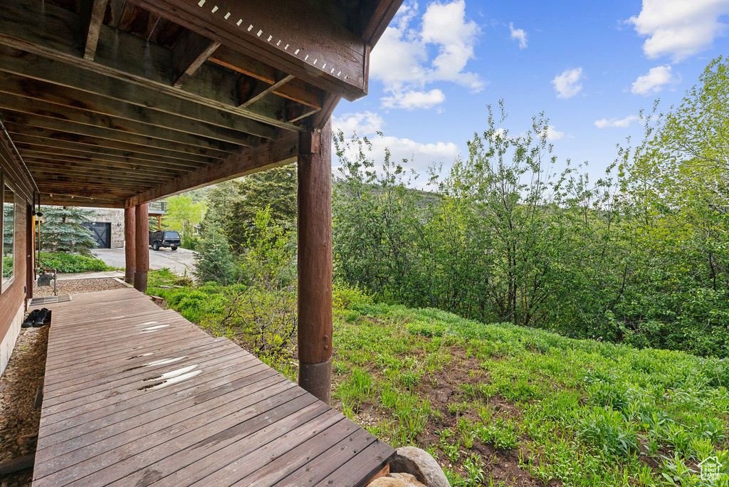 View of wooden terrace