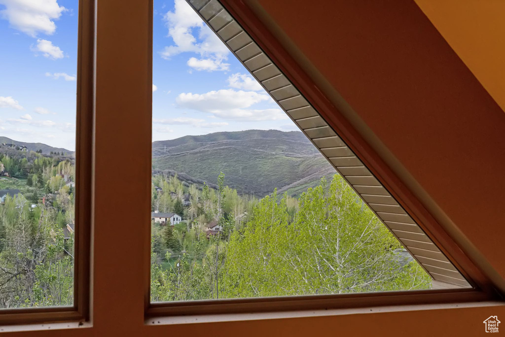 Detailed view of a mountain view