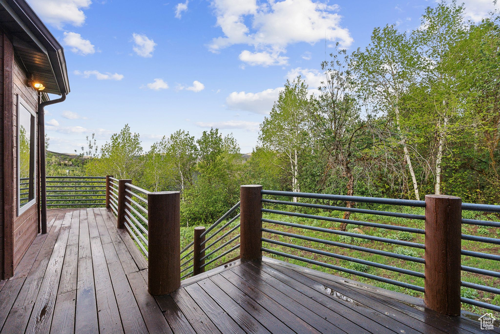 View of wooden terrace