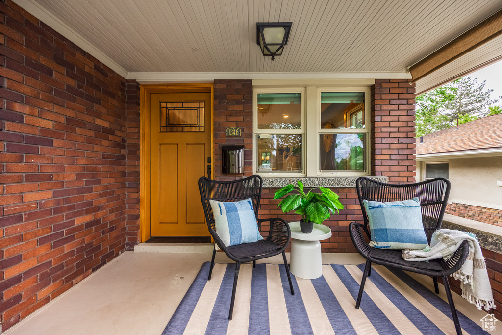 View of patio / terrace with a porch