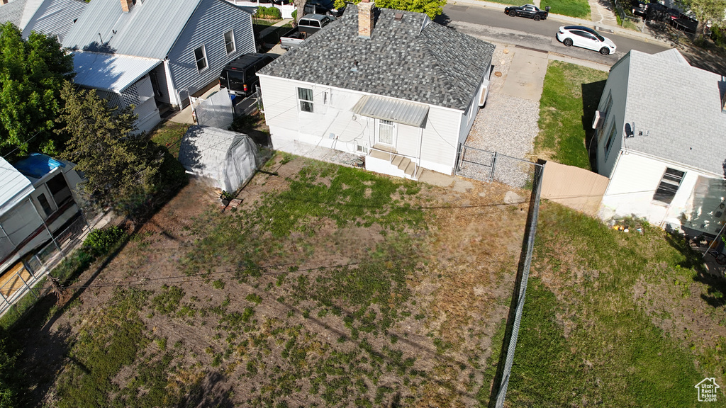 Aerial perspective of suburban area