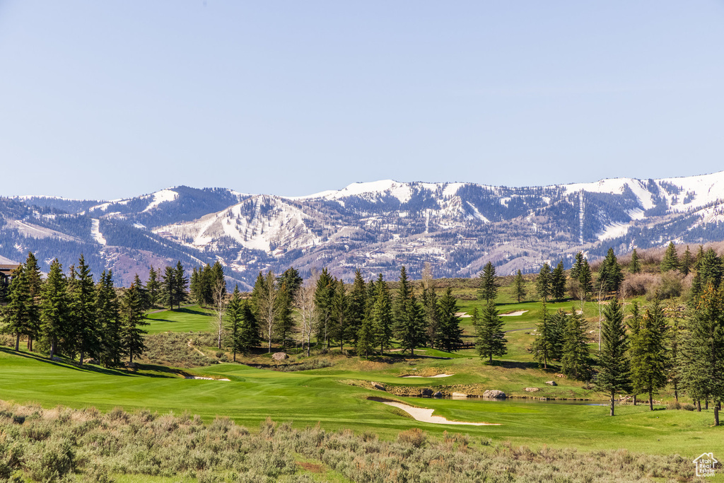 Mountain view featuring a golf club
