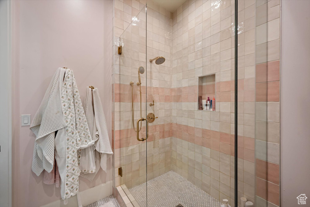 Full bathroom with a stall shower