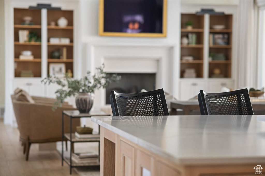 Living room featuring wood finished floors