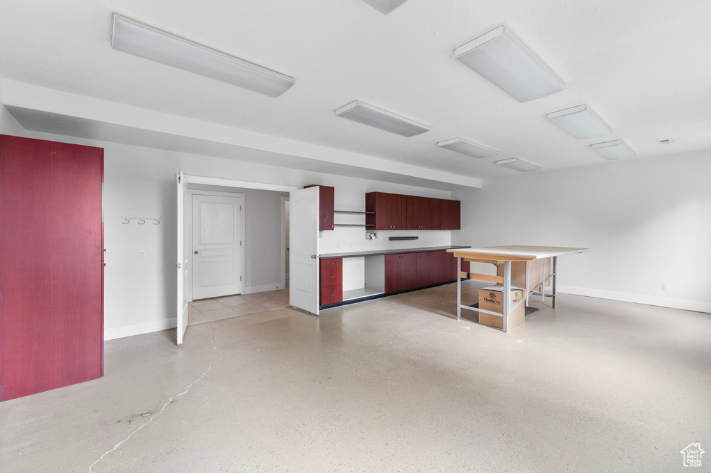 Kitchen with baseboards