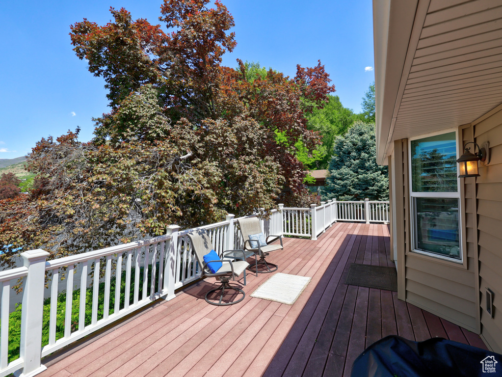 View of wooden terrace