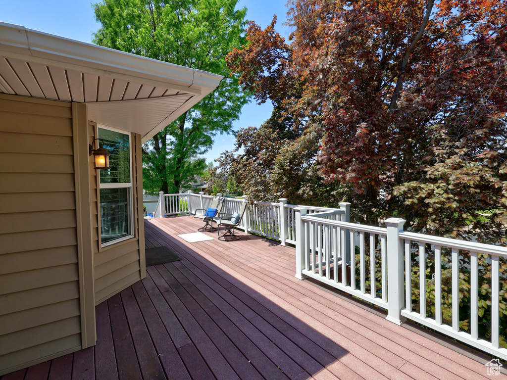 View of wooden terrace