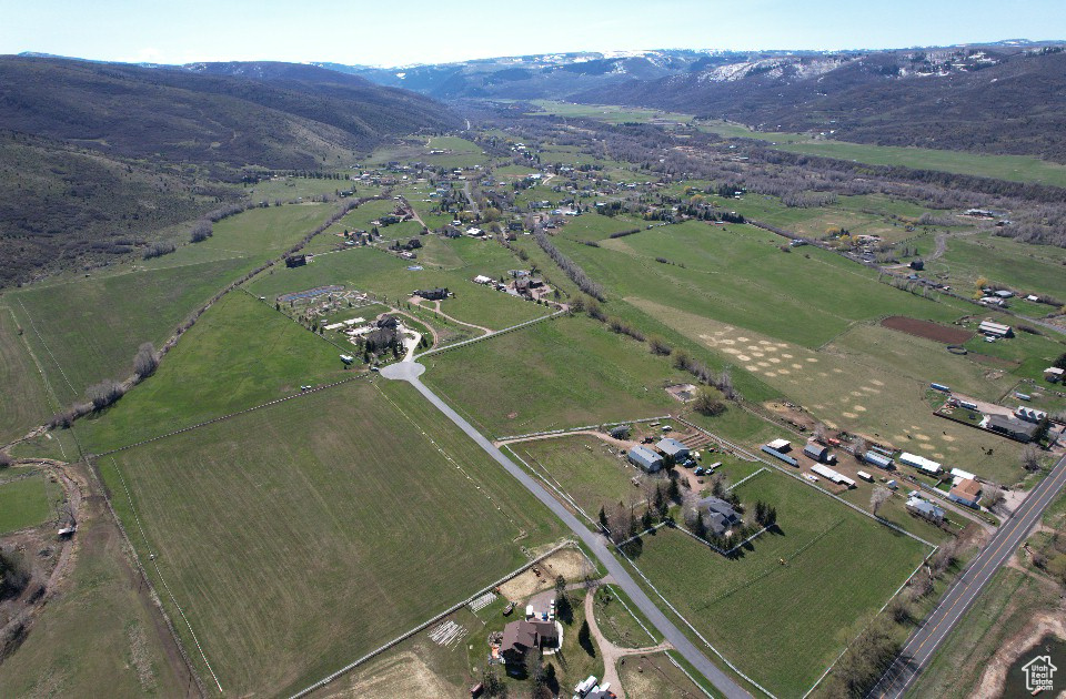 View of property location with rural landscape and a mountain backdrop