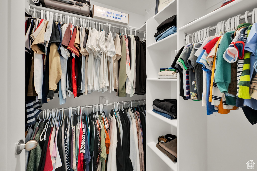 View of spacious closet