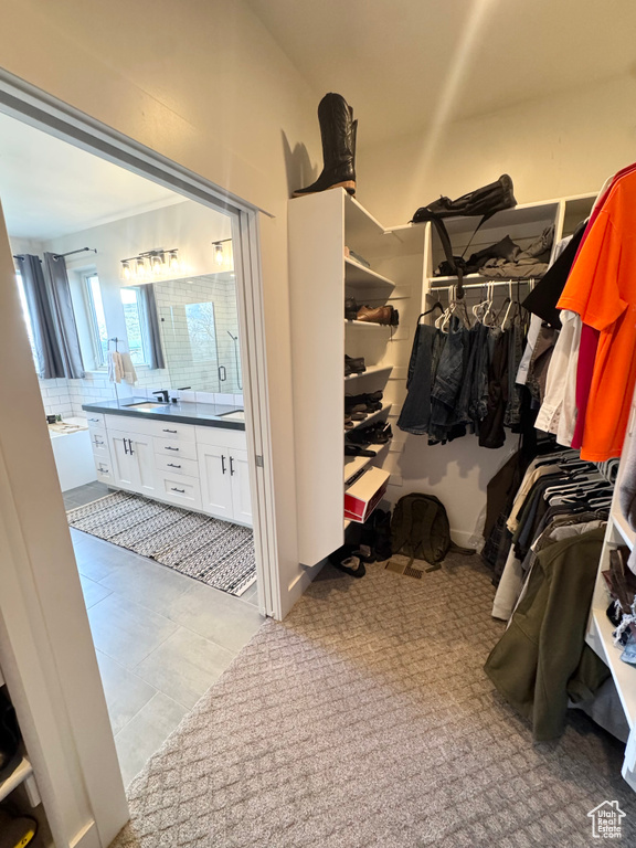 View of spacious closet