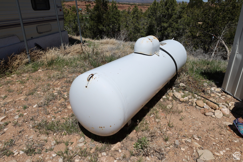 Exterior view of propane tank