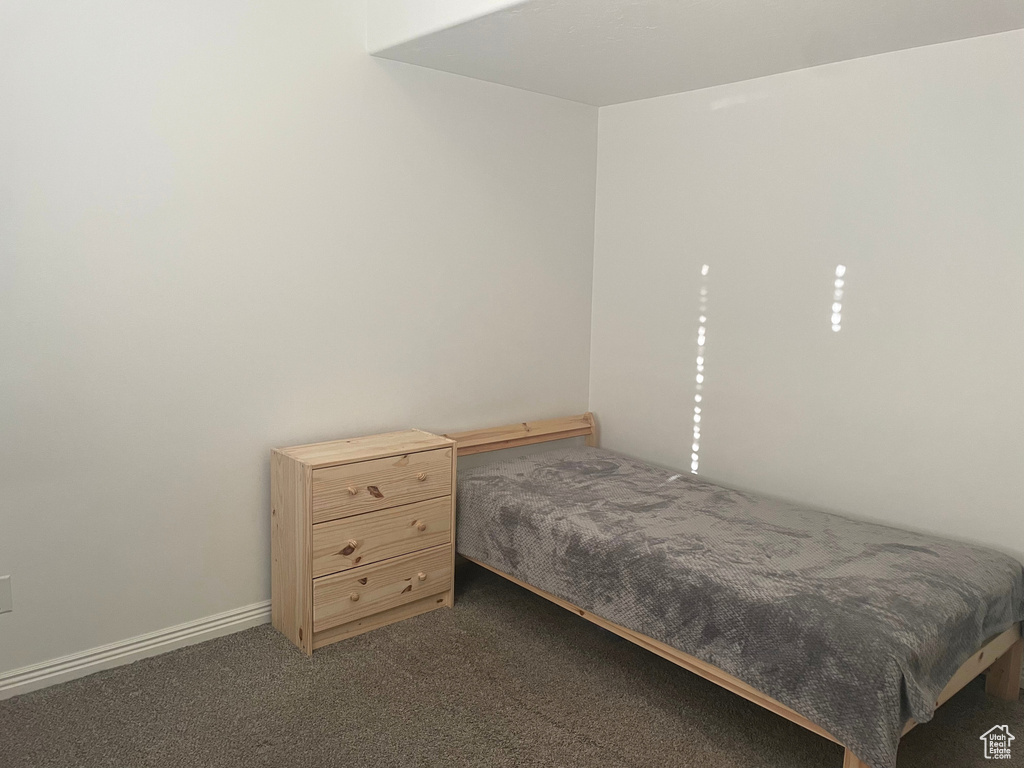 Bedroom with carpet floors