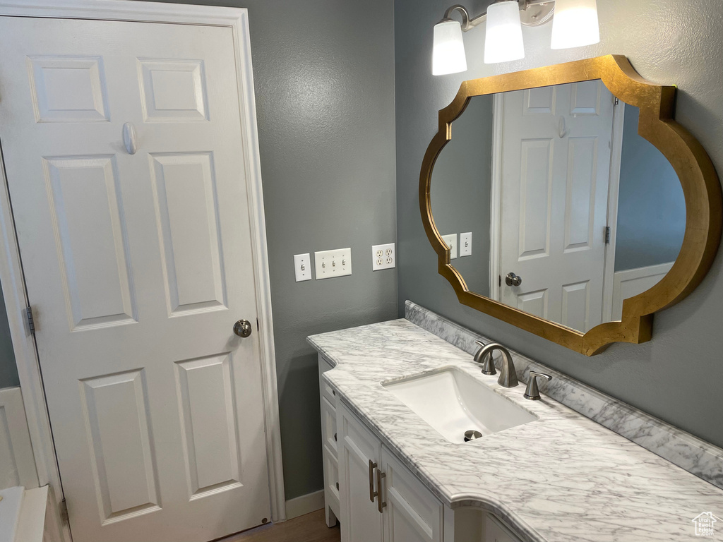 Bathroom featuring vanity