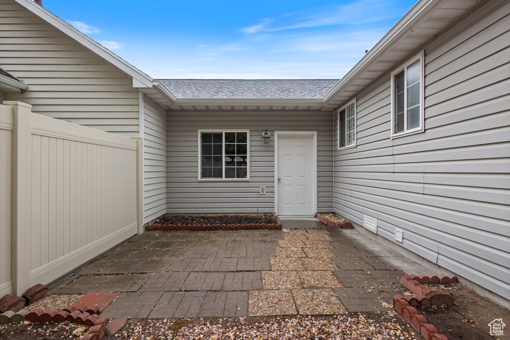 View of patio / terrace featuring fence