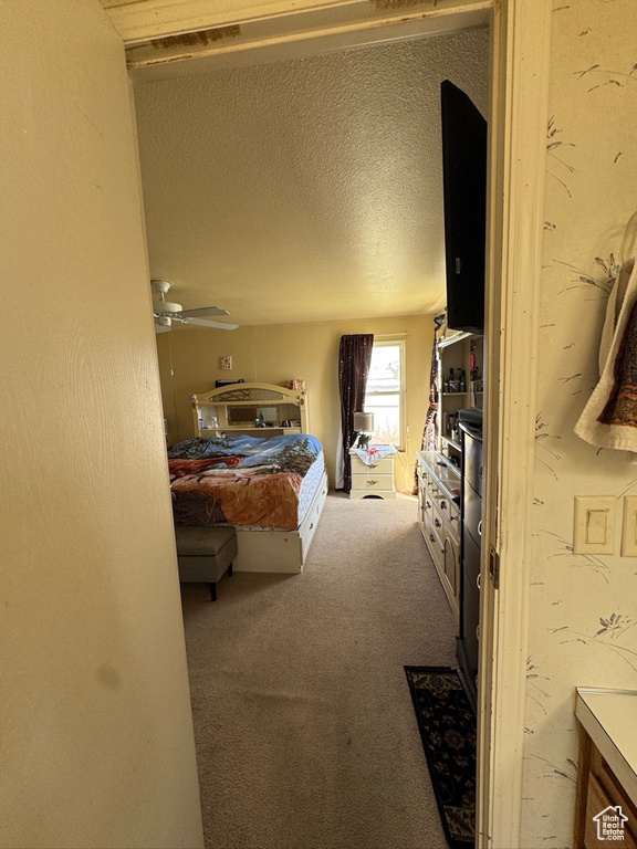 Bedroom featuring carpet