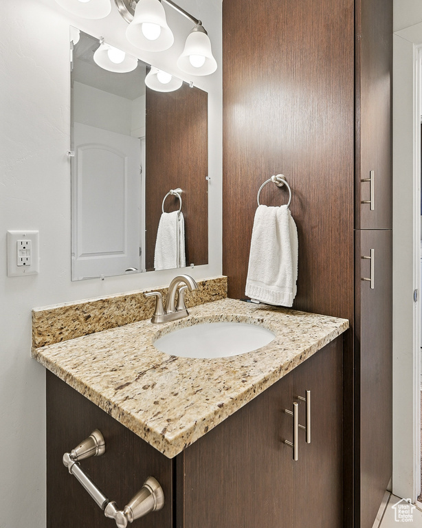 Bathroom featuring vanity