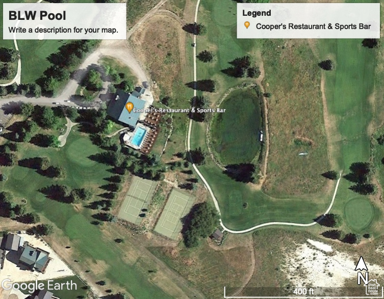 Aerial map of property and surrounding area