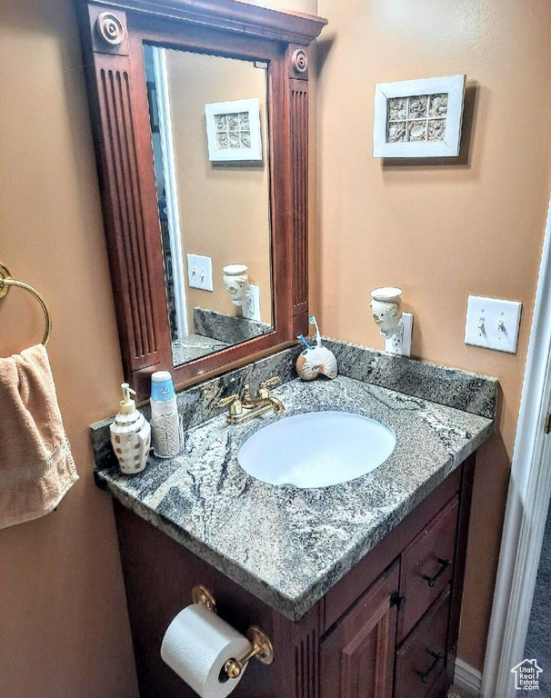 Bathroom featuring vanity