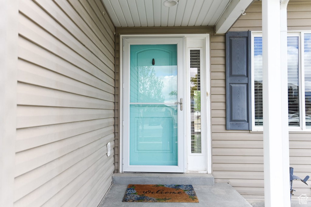 View of exterior entry