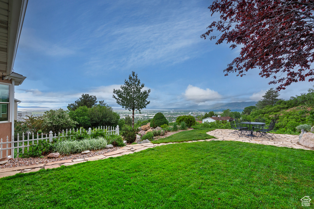 View of yard with a patio