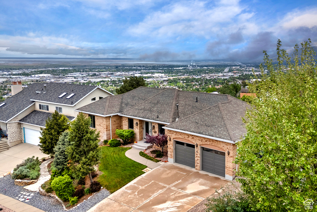 View from above of property