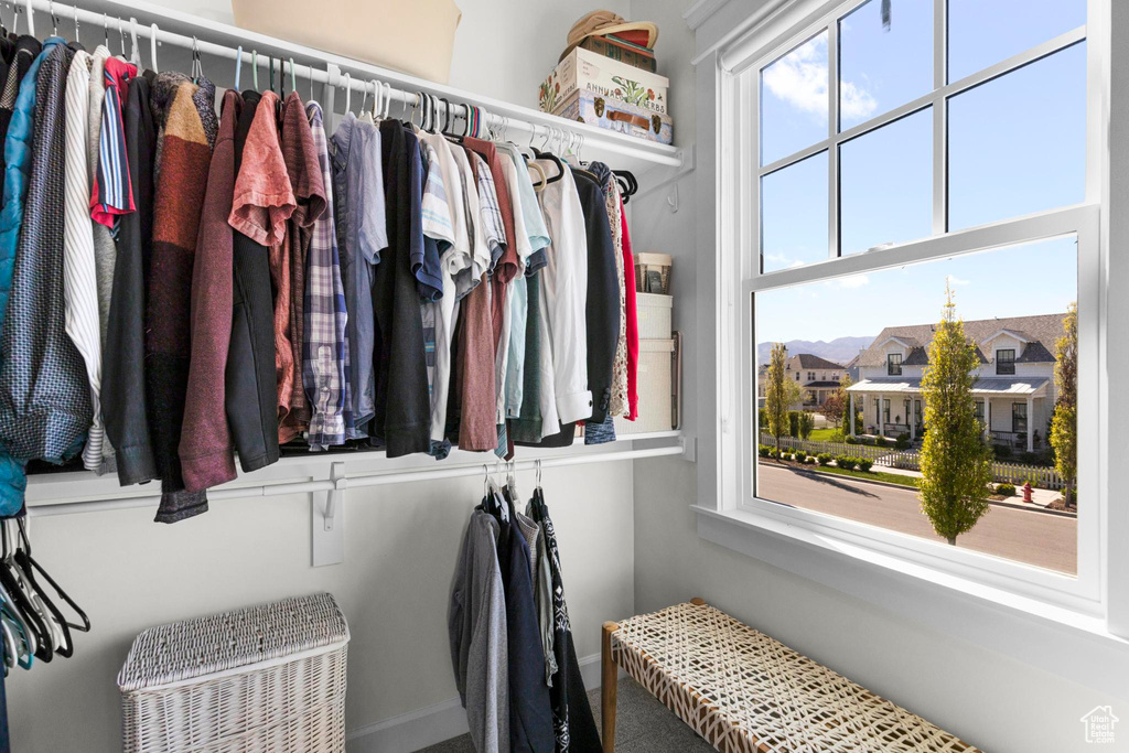 View of spacious closet