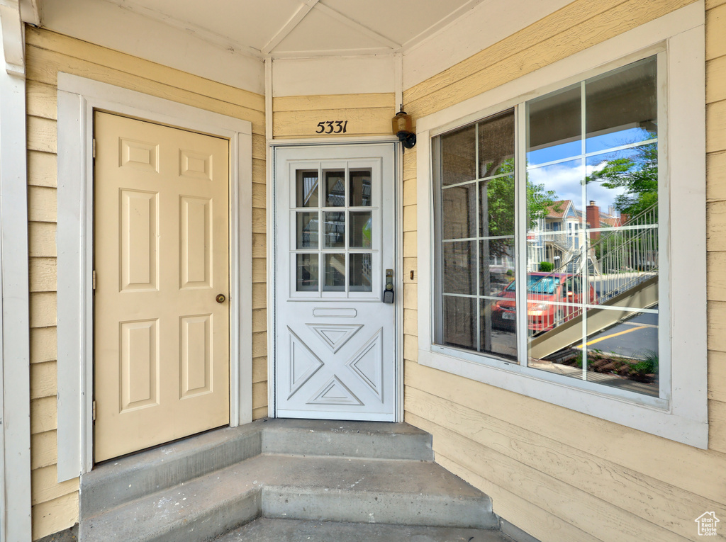 View of entrance to property