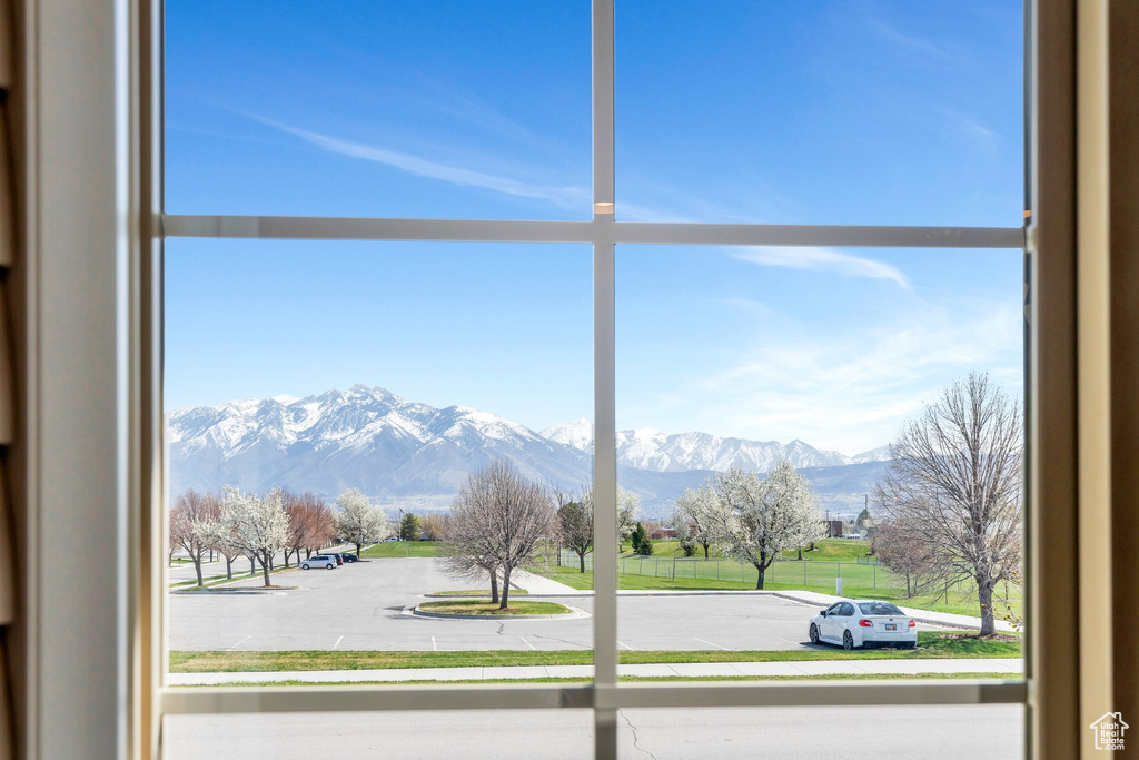 Detailed view of a mountain view