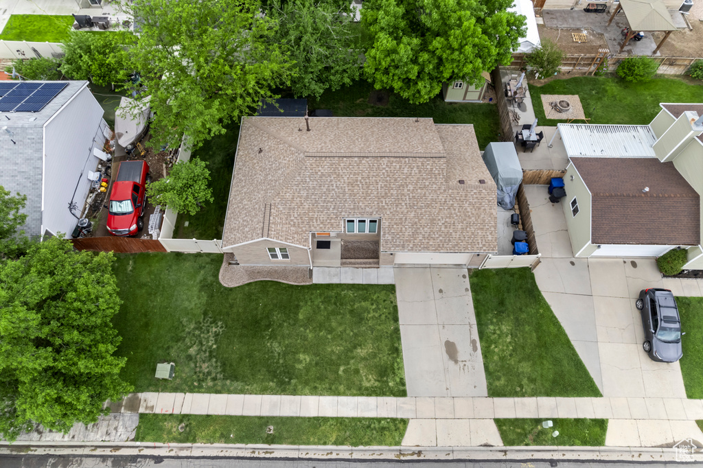Aerial view of residential area