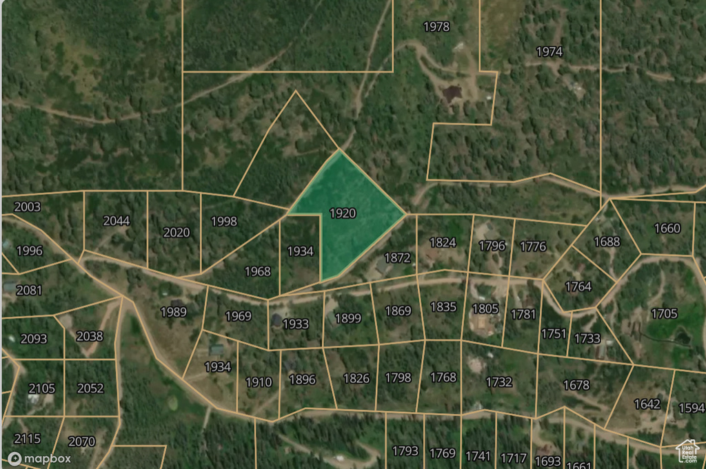Aerial map of property and surrounding area